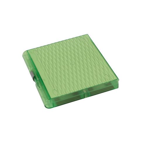 [HISTO-MA-29] Green ABS/Polypropylene Translucent Microscope Slide Box with Foam Padding, Sliding Lock & Stacking Feet
